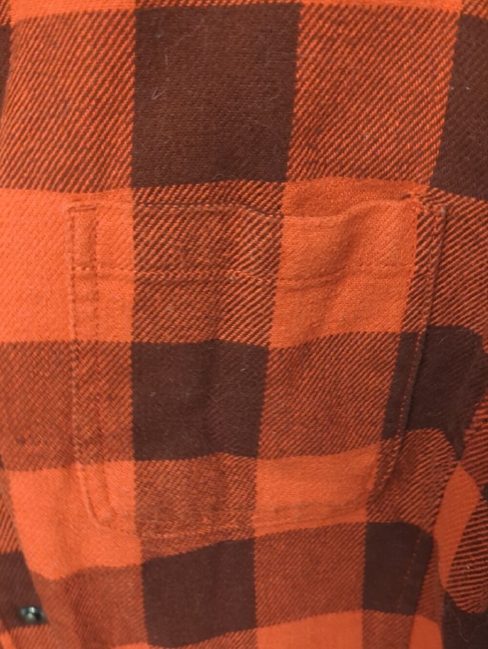 Men's Orange & Brown Plaid Field Jacket Duluth Flannel And Quilted Duck Line- M - Picture 7 of 16